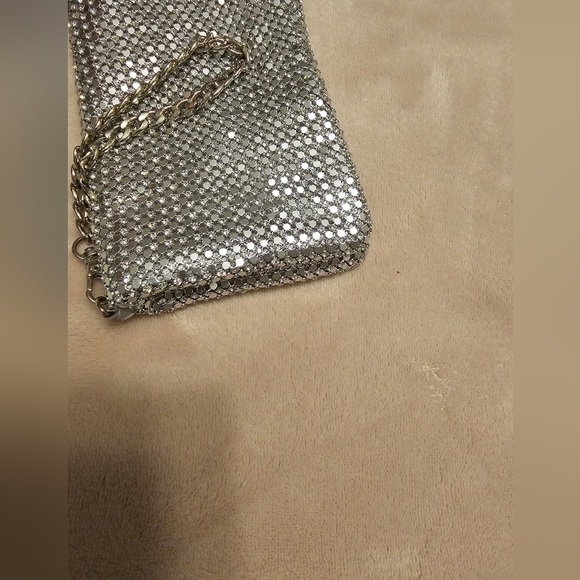 Nordstrom Silver Tones Mesh Clutch wristlet - Picture 11 of 14